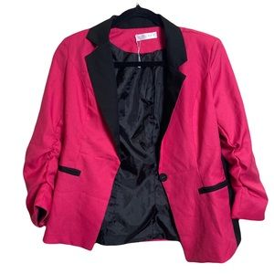 Hot Pink and Black Medium Blazer